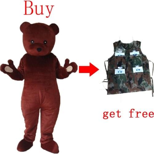 Bear Mascot Costume Cosplay Furry Suits Party Game Fursuit Cartoon Dress Outfits Carnival Halloween Xmas Easter Advertising