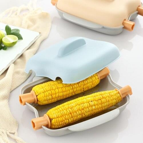 Creative Microwave Oven Steaming Corn Device High Temperature Resistant Steamed Corn Box Simple To Operate Kitchen Tools