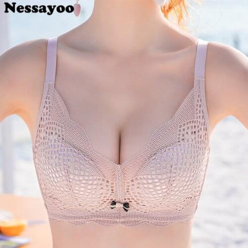 Lace Underwear Womens Small Breasts Gathered Without Steel Ring, Thicker Adjustable Bras, Collecting Accessory Breast Sexy Bras
