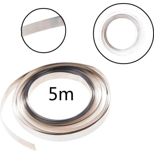New 5m Pure Nickel Strip Tape For For 18650 AAA AA Battery Spot Welding Compatible For Spot Welder Machine 8mm x 0.1mm