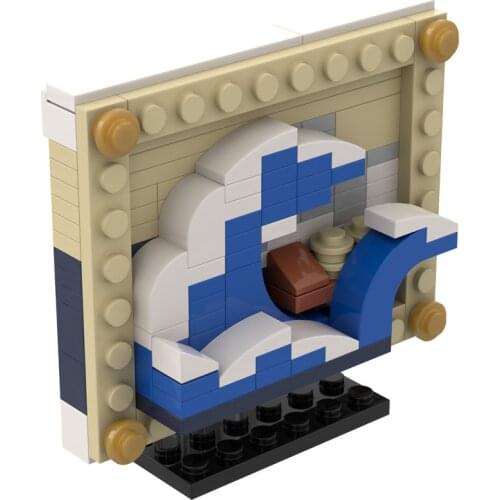 MOC Mini Picture Pixel Art Blocks Famous Paintings Building Bricks Starry Night Kanagawa Pearl Girl Idea DIY Toy For Kids Gift