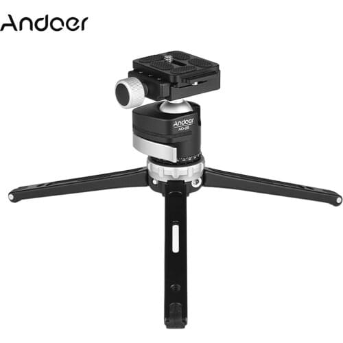 Andoer Aluminum Alloy Mini Tripod for phone with Fixing Straps mount the tripod to tree or handrail for GoPro Hero camera