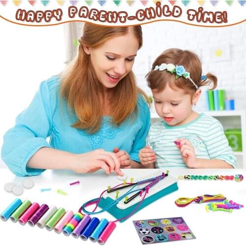 Friendship bracelet making kit, DIY bracelet making kit woven bracelet rope handmade simple toys, suitable for girls and boys