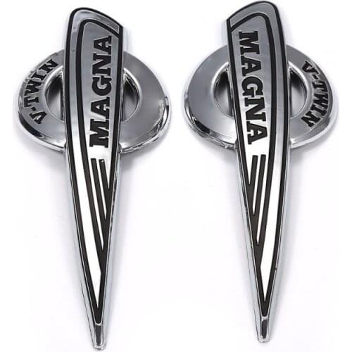2pcs Motorcycle Fuel Gas Tank Sticker Decals Chrome 3D Motorbike Emblem Badge For Honda Magna V-Twin VF500 VF700 VF750 VT250