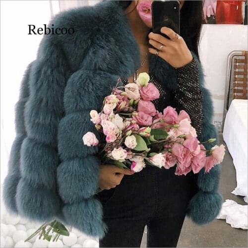 New winter imported fox fur coat female temperament warm womens plus size fashions faux fur coat coat