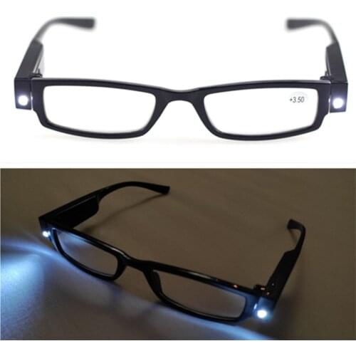 Multi Strength LED Reading Glasses Eyeglass Spectacle Diopter Magnifier Light UP