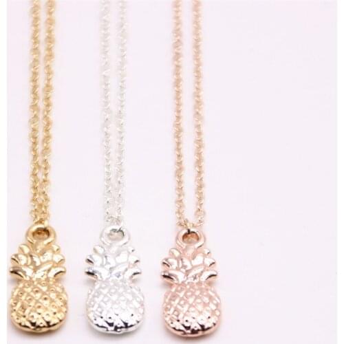 Summer fruit elements necklace designed for girls fruits shape Pendant necklace pineapple necklace the to wome
