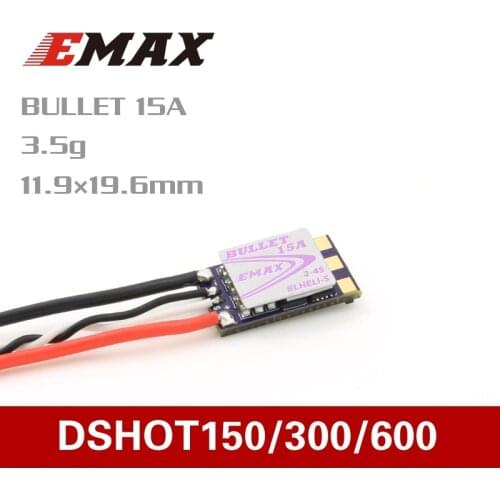 Gift Official EMAX D-SHOT Bullet Series 15A 2-4S BLHELI_S ESC 3.5g Support Onshot42 Multishot