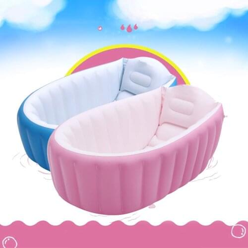 98x65x28cm Portable Bathtub Inflatable Bath Tub Baby Tub Cushion Warm Keep Warm Folding Portable Bathtub Bath Shower Tool New