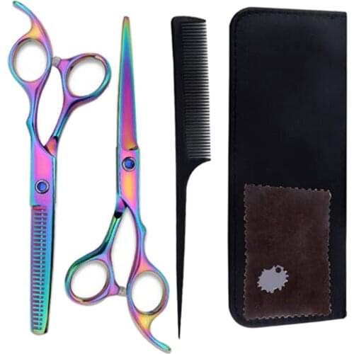 Professional Salon Hair Scissors Hairdressing Thinning Shears with Storage Case Hair Combs Hair Styling Tools