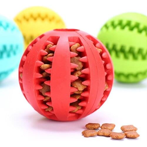 Pet Dog Bite Silicone Toy Interactive Toy Dog Chew Rubber Cleaning Toy Elastic Rubber Chew Watermelon Ball Dog Toy Pet Supplies