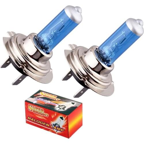 2pcs H7 100W 12V 55W Super Bright White Fog Lights Halogen Bulb High Power Car Headlights Lamp Car Light Source Parking