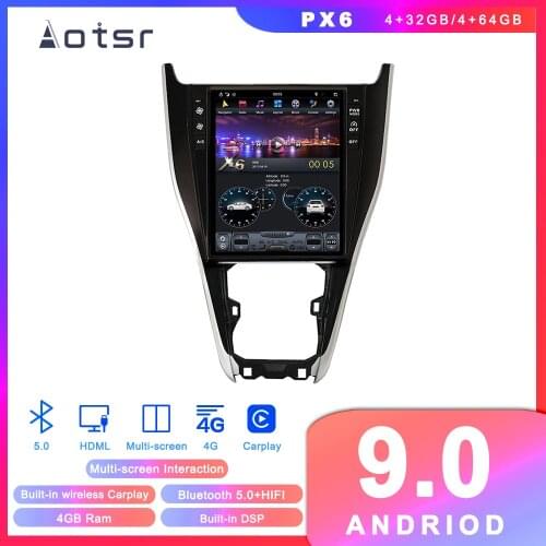 Tesla style Android 9.0 car GPS navigation DVD Player for Toyota Harrier 2013-2019 Auto Radio Stereo Head Unit multimedia player