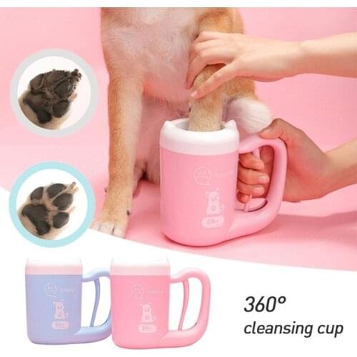 2020 New Dog Paw Cleaner Cup Soft Silicone Combs Pet Foot Washer Cup Paw Clean Brush Quickly Wash Dirty Cat Foot Cleaning Bucket
