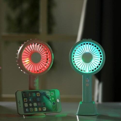USB Rechargeable LED Table Lamp Eye Protection Kids Handheld Mini Fan Student Desk Lamp Bedside Night Light Phone Holder