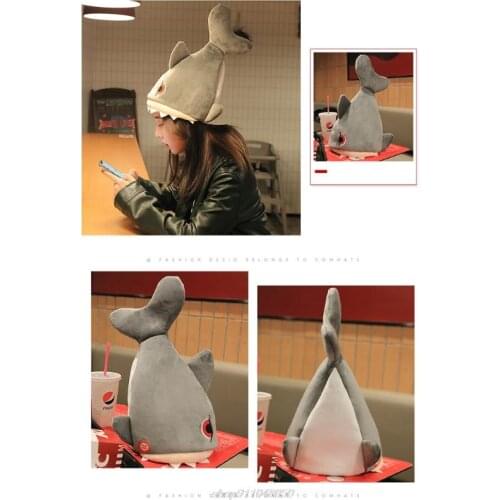 Funny Party Hats Costume Shark Hat Animal Theme Party Dress up Novelty Plush Hat for Birthday Carnival Party JY19 21 Dropship
