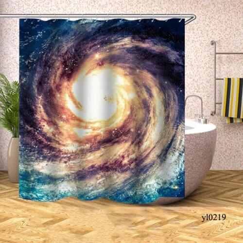 Beautiful Galaxy Shower Curtains Universe Waterproof Bath Curtain for Bathroom Bathtub Large Wide Bathing Cover Rideau De Bain