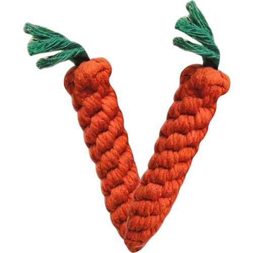 Puppy Chew Toys Carrot Durable Braided Rope Dog Toy for Cats, Small Dog Teeth Cleaning