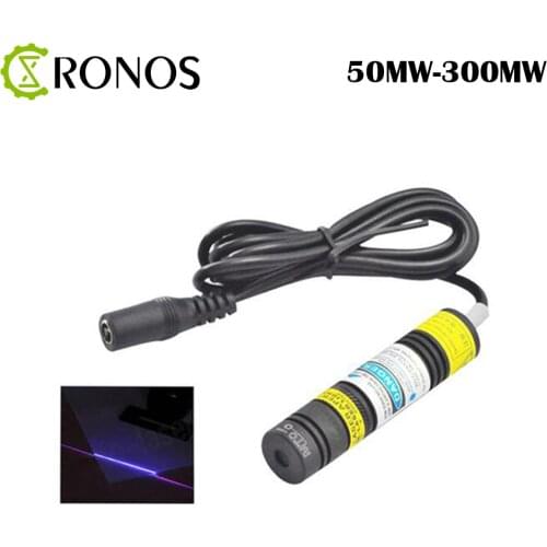 1pcs 405nm 50mW-300mW Blue Purple Linear Line Laser Module Head Glass Lens Focusable Industrial Class Free Shipping