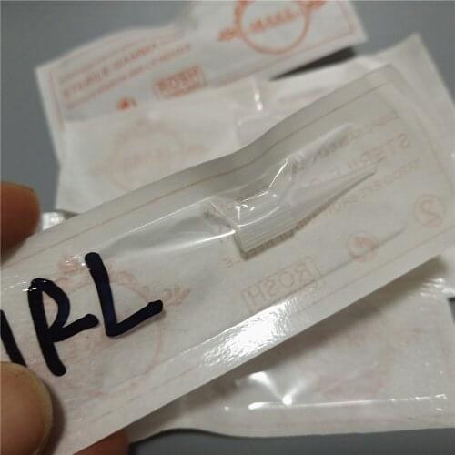 100Pcs 1RL Sterile Tattoo Needles Tips For Permanent Makeup Caps Eyebrow Lip Machine Giant Sun Needle Caps