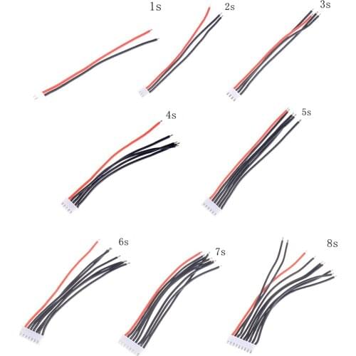 2/3/4/5/6/7/8/9/10S 1P Balance Charger Cable 22 AWG Silicon Wire JST XH Plug RC Parts