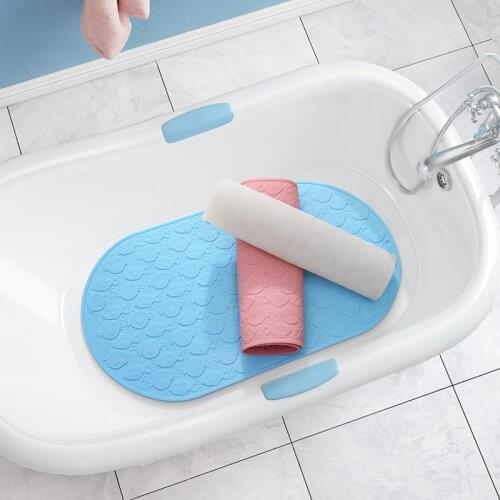 2-Size Cute Kids Bathtub Bath Mat Silicone Anti-Slip Shower Mat With Sucker Children Bathroom Carpet Shower Mat Soft Pad