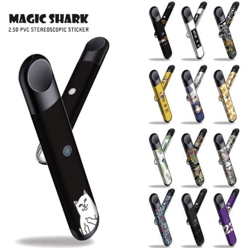 2021 Fashion Cat Leaf Evil Cartoon Full Wrap PVC Matte Sticker Film Cover Skin for Relx Infinity