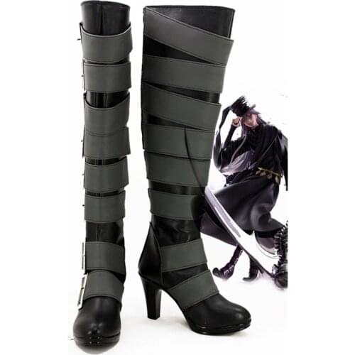 Anime Black Butler Kuroshitsuji Undertaker Cosplay Boots Shoes For Christmas Halloween Cosplay Love