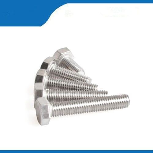 Free shipping 20pcs M3*6mm 304 Stainless Steel Hex head Bolts Outer Hexagon Screw Metric Thread DIN933 M3*6/12/16/20/25/30
