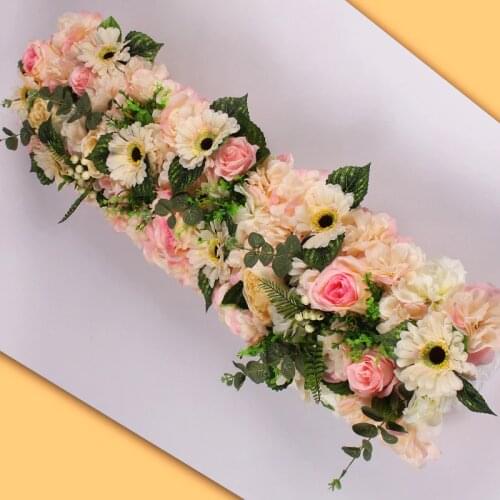DIY 1M wedding flower decor for iron arch artificial flower arrangement supplies Road lead cited flower Row Window T station