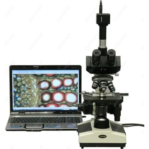 Biological Compound Microscope-AmScope 40X-1600X Doctor Veterinary Clinic Biological Compound Microscope + 1.3MP Camera T390A-M