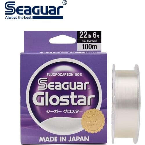 Janpan Original Seaguar GLOSTAR Fluorocarbon Fishing Line 60m/100m 4LB-70LB Test Carbon Fiber Monofilament Carp Wire Leader Line
