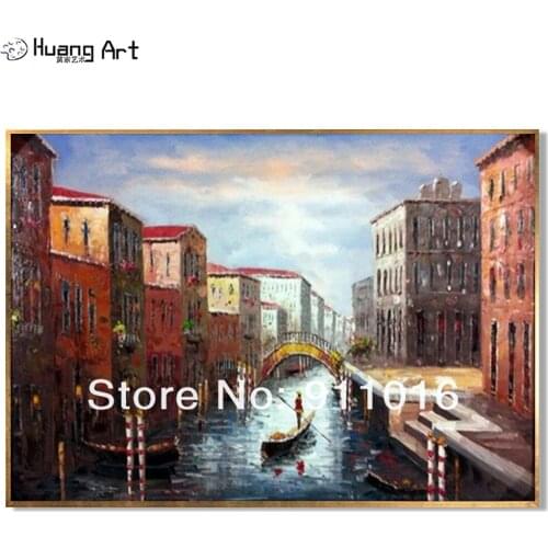 Skilled Artist Hand Painted Mediterranean Sea Style Landscape Oil Painting Hang Painting for Wall Room Decor Painting On Canvas