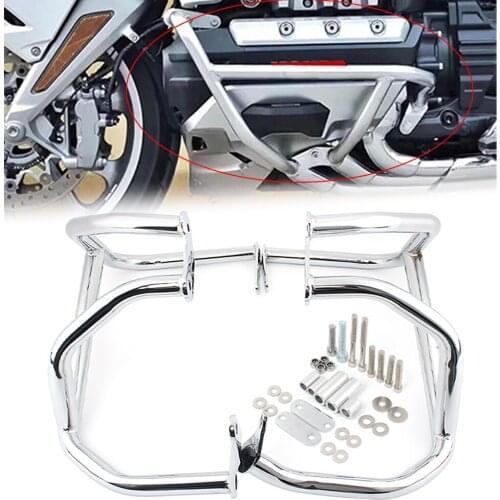 Motorcycle Chrome Engine Guard Highway Crash Bar Chassis Bumper Protector For HONDA Goldwing 1800 Gold Wing GL1800 F6B F6C 2018