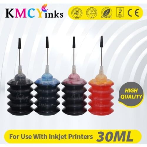 KMCYinks 30ML Refill Dye Ink Kit For Epson For Canon For HP For Brother Inkjet Printer Cartridge Printer 30ml Bottle Ink Kits