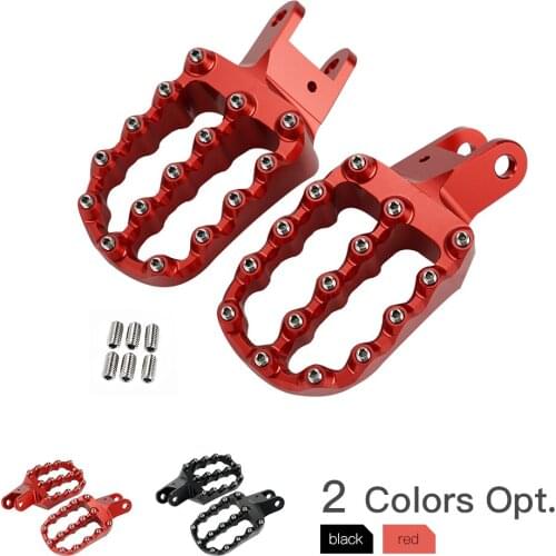Motorcycle Wide Footpegs Pedals Set Footrest & Bolts for Honda CR80R CR85R XR250R XR400R XR600R XR650L Africa Twin CRF1000L