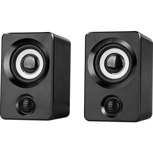 New Desk Mini Audio Wire Speaker USB Powered Aux-In for Music/Gaming/Movies Active Stereo Sound for Laptop/PC