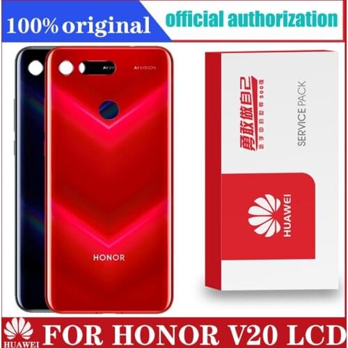 Original Back Housing for Huawei Honor View 20 Back Cover Battery Glass for Honor V20 Back Case with adhesive Sticker