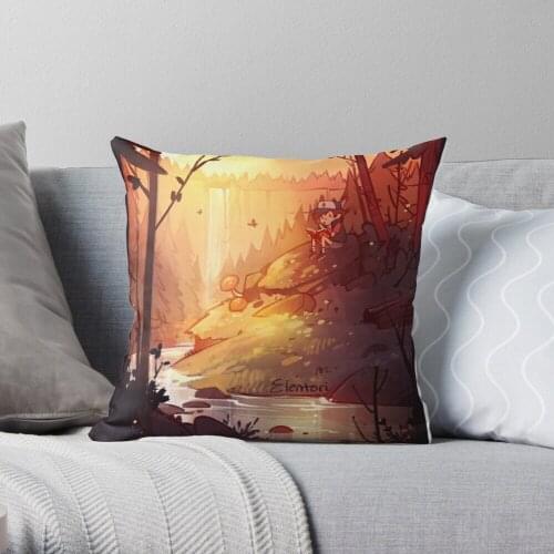By the Falls Throw Pillow Cushion Cover Polyester throw pillows case on sofa home living room car seat decor 45x45cm