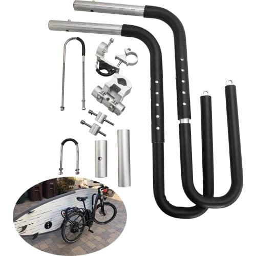 Bicycle Surfboard Rack Bike-Side Riding Wakeboard Longboard Surfing Carrier Summer Long Board Holder Bracket Mount to Seat