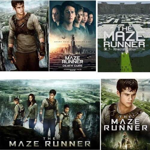 Maze Runner Poster Clear Image Wall Stickers Home Decoration Good Quality Prints White Coated Paper home art Brand