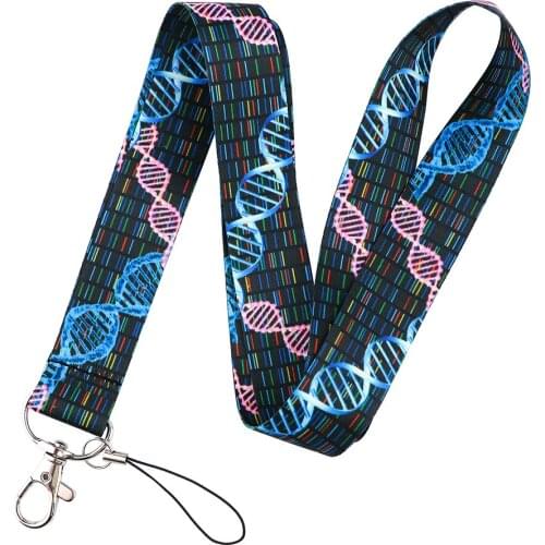 YA341 1PC Hot Sale DNA Mobile Phone Belt Keychain Cheetah Badge Camera USB Keychain Lanyard Neck Strap For Doctor Nurse