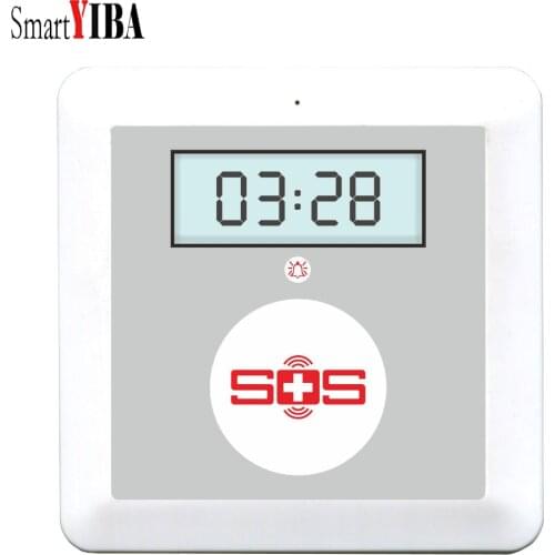SmartYIBA APP Remote Control Senior Elderly Healthcare Wireless GSM SMS Alarm System Panel Emergency SOS Neck Wrist Panic Button