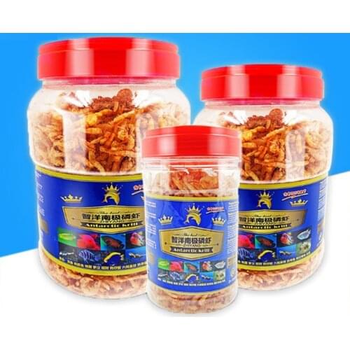 Antarctic krill dried tropical fish freeze-dried shrimp fish food fish red dragon color added freeze-dried large fish feed
