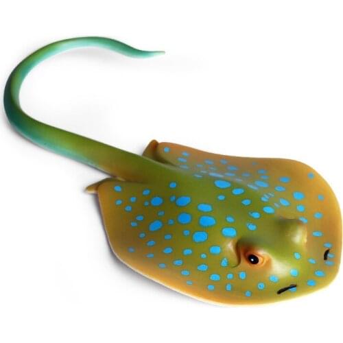 Taeniura lymma Animal Collectible Skate Sea Manta Ray Animal Action Figures Kids Plastic Cognition Toys