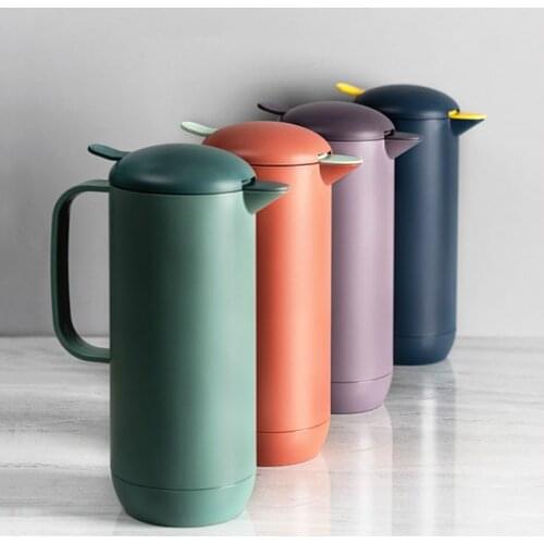 Large Capacity Insulated Water Pot 1000ML Vacuum Hot Cold Insulating Water Pot Hot Water Bottle Coffee Tea Thermal Flask DA60BWH