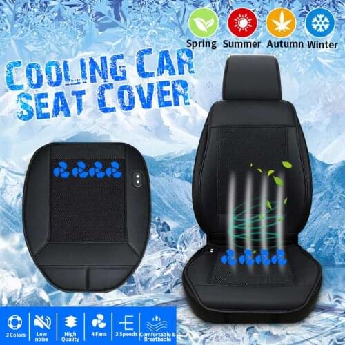 Universal Summer Fan Cool Seat Cushion 2/4/8 Fans Cold Pad 12V Cooling Pad for Car Cushions Cool Down Ventilated Seat Cushion