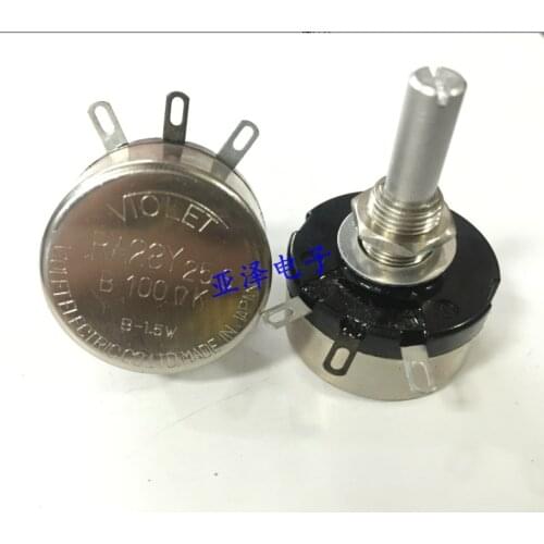 Japan VIOLET RA28Y 25S B100K adjustable potentiometer B100K round shaft length 25MM switch