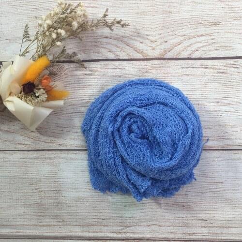 Bright Blue 140x30cm Kid Wrap Baby Stretchy Hand Knit Cover Swaddle Infant Photo Shoot Blanket Newborn Photography Accessories