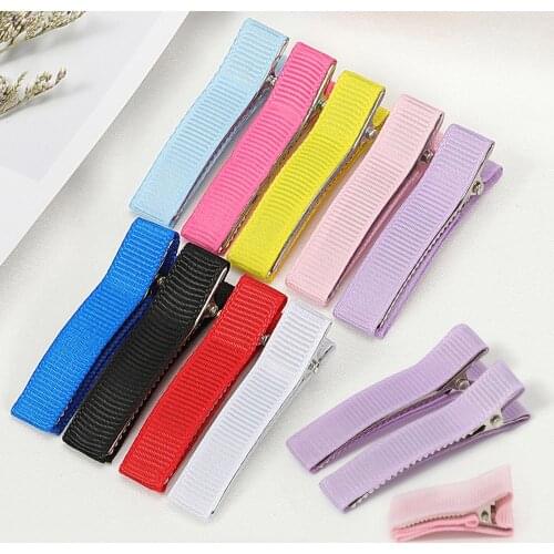 20pcs 5/3.5cm Hair Clip for Tolder Girls Kids Children Hairpin Base Jewelry Making Ribbon Hairclip DIY Bow Hair Accessories